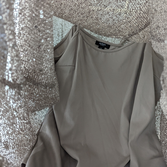 2X Champagne Sequin Top - Picture 3 of 6